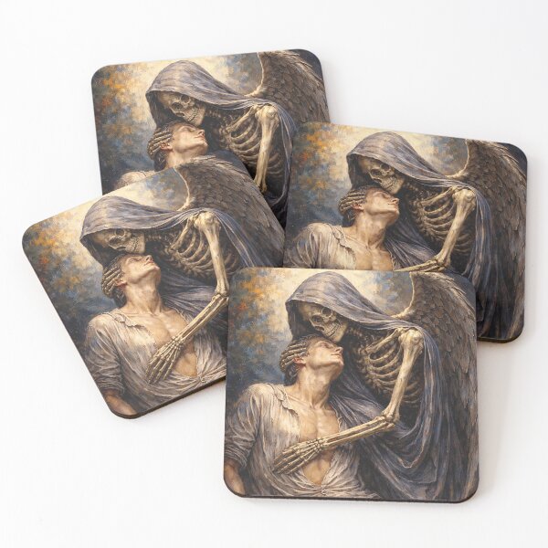 Item preview, The Kiss of Death Painting – Gothic Love and Tragedy designed and sold by GalleryKauffeld.