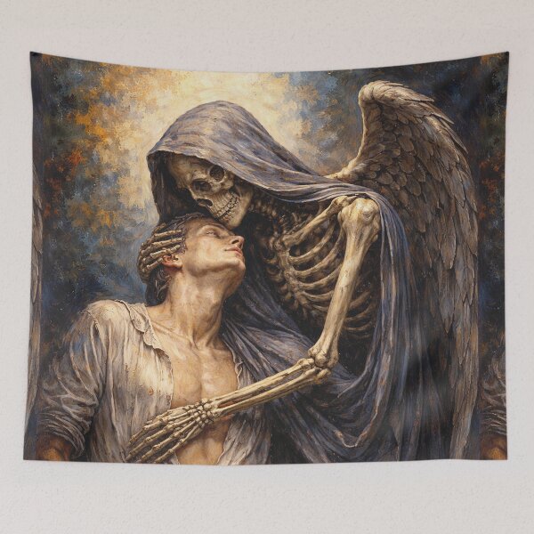 Item preview, The Kiss of Death Painting – Gothic Love and Tragedy designed and sold by GalleryKauffeld.