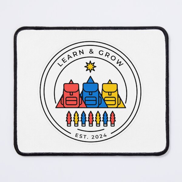 Item preview, Learn And Grow PNG - Backpack Mountain Badge - Growth Mindset Adventure School Shir designed and sold by ismai6.