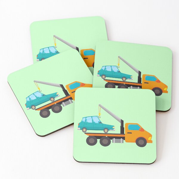 Item preview, Orange Tow Truck Blue Car designed and sold by The Hook Up Towing & Recovery.