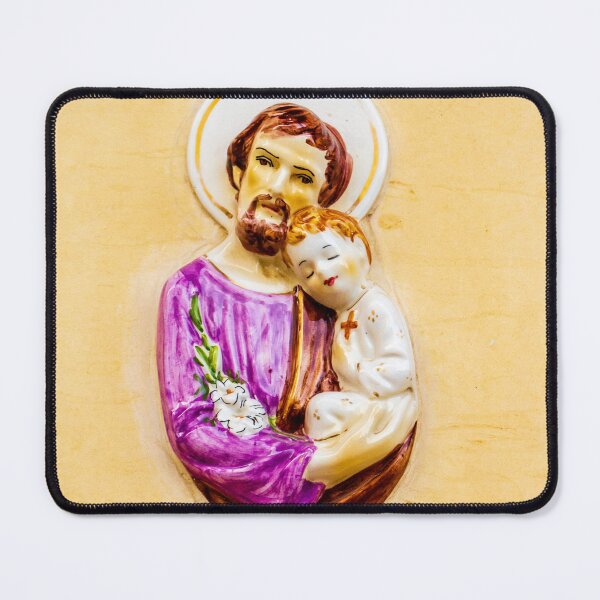 Item preview, Saint Joseph Holding Baby Jesus Ceramic Wall Plaque Religious Icon of Faith and Protection designed and sold by Nmallia.