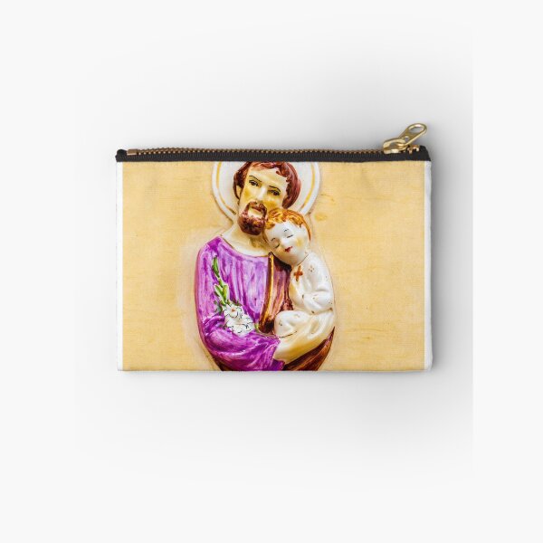 Item preview, Saint Joseph Holding Baby Jesus Ceramic Wall Plaque Religious Icon of Faith and Protection designed and sold by Nmallia.