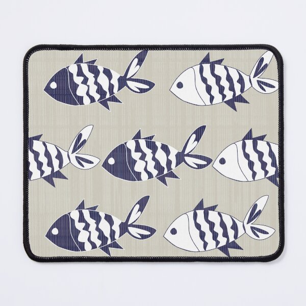 Item preview, Colorful fish pattern area rug featuring beautifully illustrated aquatic motifs inspired by marine life designed and sold by Line-Aura.