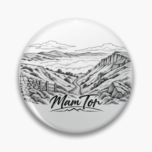 Item preview, Mam Tor Peak District – Iconic Valley View Line Art designed and sold by Tee Visions.