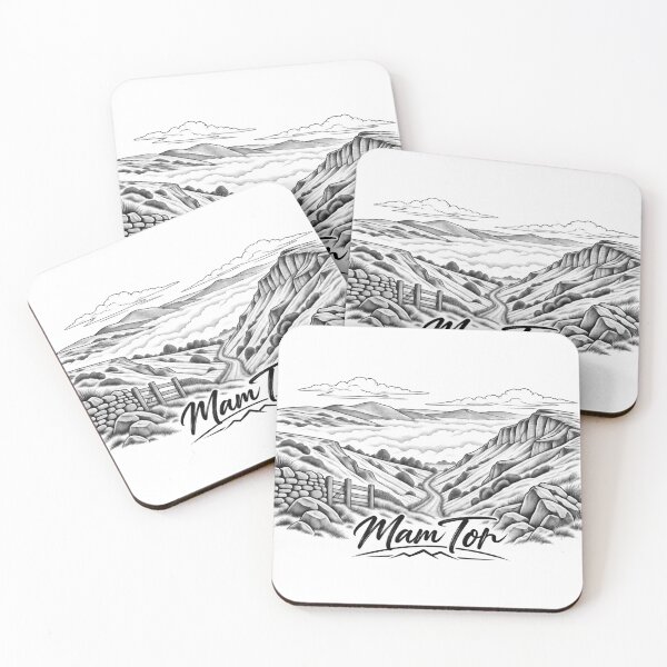 Item preview, Mam Tor Peak District – Iconic Valley View Line Art designed and sold by Tee Visions.