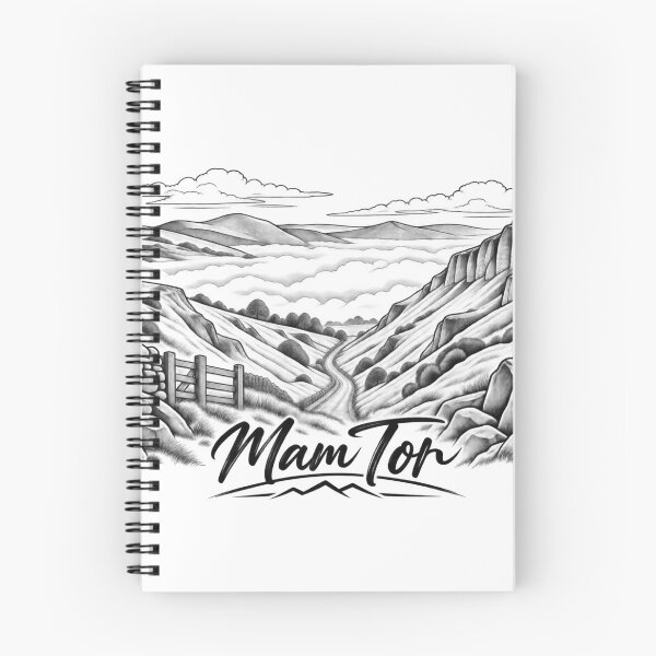 Item preview, Mam Tor Peak District – Iconic Valley View Line Art designed and sold by Tee Visions.