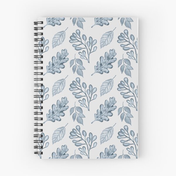 Item preview, Light Silver Blue Leaf Pattern | Minimalist Aesthetic Botanical Art designed and sold by ​Jyoti Digital Artist.
