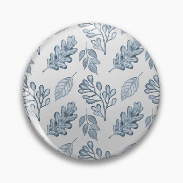 Item preview, Light Silver Blue Leaf Pattern | Minimalist Aesthetic Botanical Art designed and sold by ​Jyoti Digital Artist.