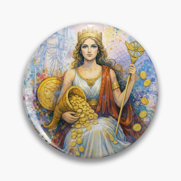 Item preview, Tyche illustration – Greek Goddess of Fortune and Luck designed and sold by GalleryKauffeld.