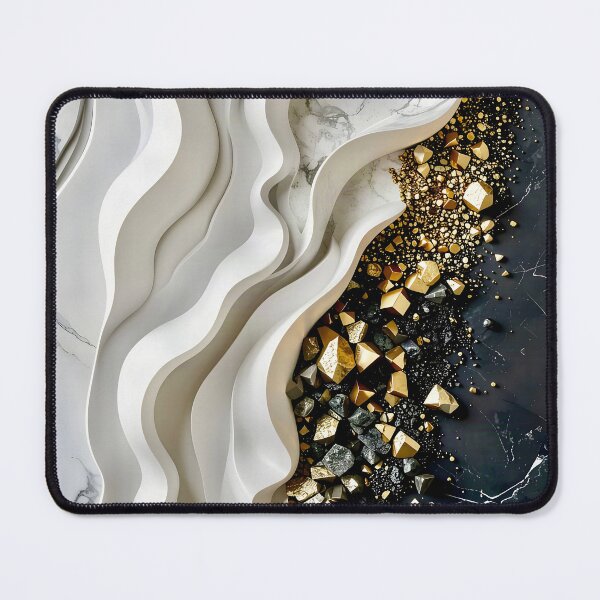 Item preview, Alabaster and Slate Geometric Spiral with Pyrite Accents designed and sold by Vicky Brago-Mitchell®.