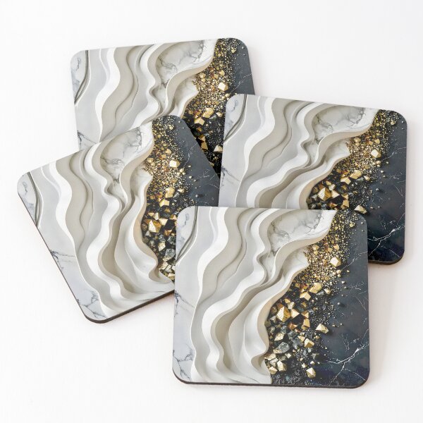 Item preview, Alabaster and Slate Geometric Spiral with Pyrite Accents designed and sold by Vicky Brago-Mitchell®.