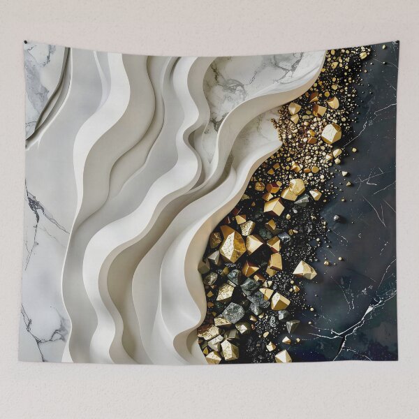 Item preview, Alabaster and Slate Geometric Spiral with Pyrite Accents designed and sold by Vicky Brago-Mitchell®.