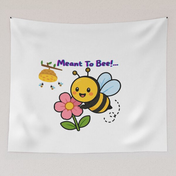 Item preview, Meant to Bee – Cute Funny Bee Pun designed and sold by Matheist.