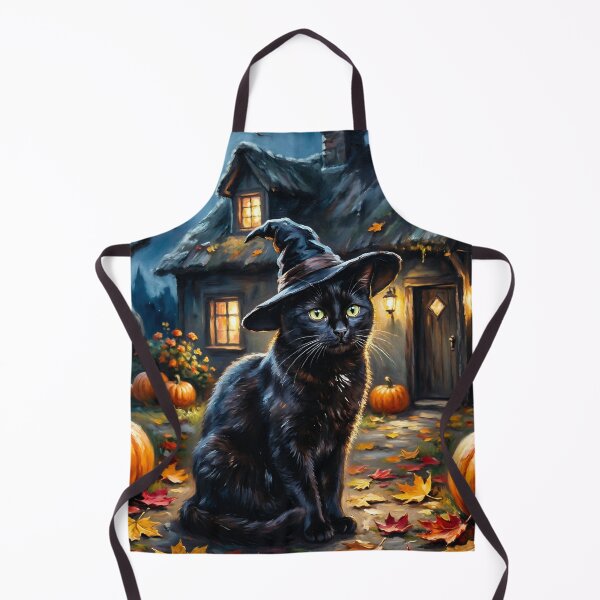 Item preview, Black Cat Witch Cottage | Enchanted Halloween Forest designed and sold by cr6zym1nd.