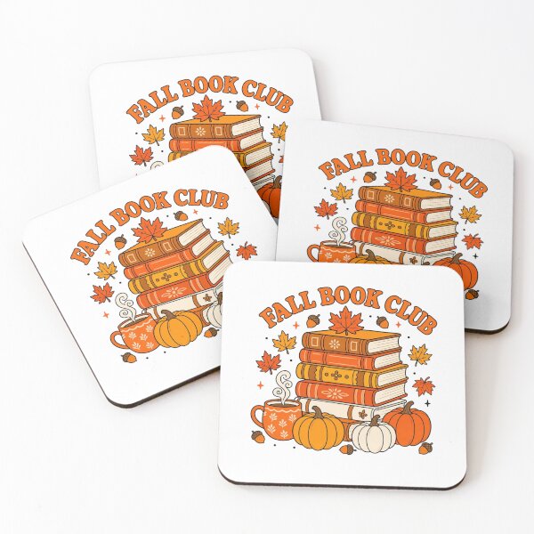 Item preview, Cozy Fall Book Club Pumpkin Autumn Leaves designed and sold by VibeTherapyArt.