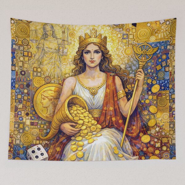 Item preview, Tyche painting – Greek Goddess of Fortune and Luck designed and sold by GalleryKauffeld.