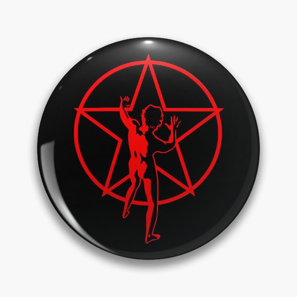 Item preview, Red Silhouette Figure Reaching Towards Pentagram Circle designed and sold by landeranimshop.