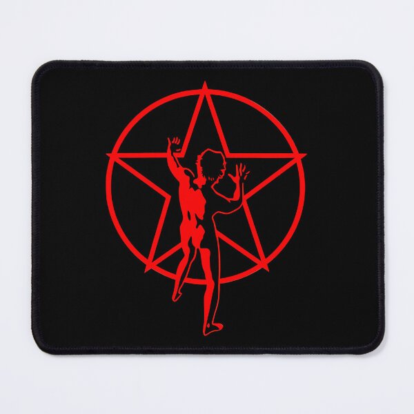 Item preview, Red Silhouette Figure Reaching Towards Pentagram Circle designed and sold by landeranimshop.