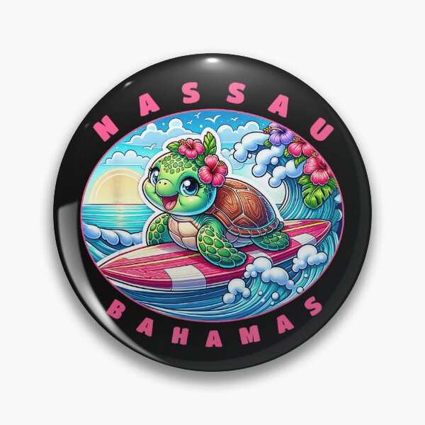 Item preview, Nassau Bahamas Sea Turtle Surfing Tropical Vacation designed and sold by BrockmeyeSB.