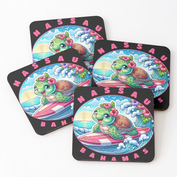 Item preview, Nassau Bahamas Sea Turtle Surfing Tropical Vacation designed and sold by BrockmeyeSB.