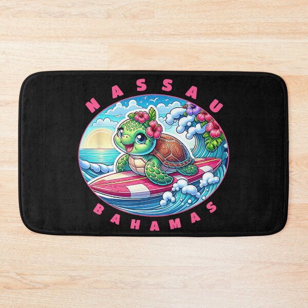 Item preview, Nassau Bahamas Sea Turtle Surfing Tropical Vacation designed and sold by BrockmeyeSB.