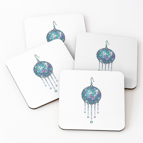 Item preview, Sparkly Teal and Purple Disco Ball Dangle designed and sold by Denim Art Studio.