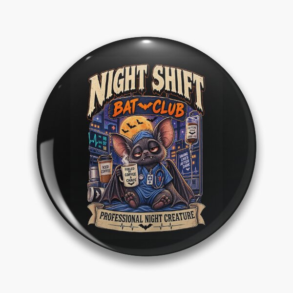 Item preview, Night Shift Bat Club Professional Night Creature Nurse Doctor Healthcare Coffee designed and sold by BrockmeyeSB.