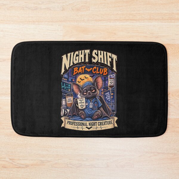 Item preview, Night Shift Bat Club Professional Night Creature Nurse Doctor Healthcare Coffee designed and sold by BrockmeyeSB.