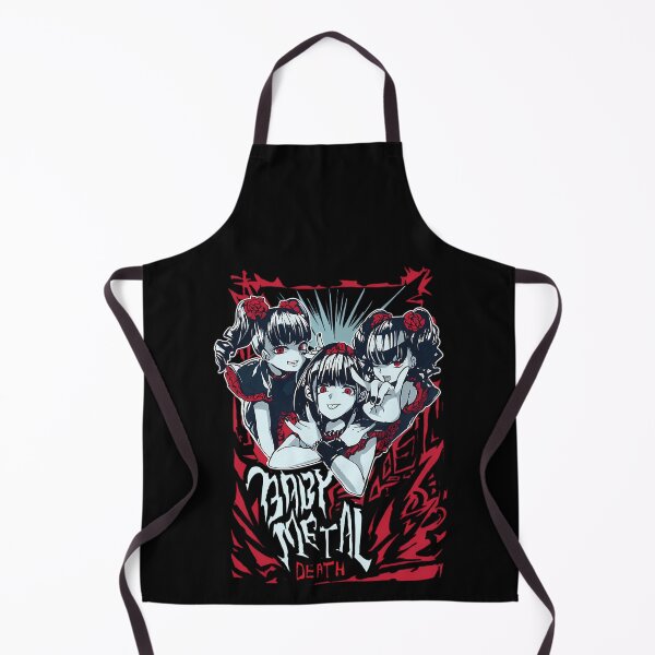 Item preview, Three Anime-Style Idols Making Metal Hand Signs Over Red Grunge designed and sold by DemanDFashionFactroy.