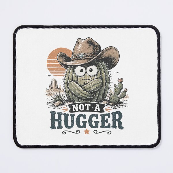 Item preview, Not a Hugger Funny Cactus Cowboy Western Desert designed and sold by Merchrise.