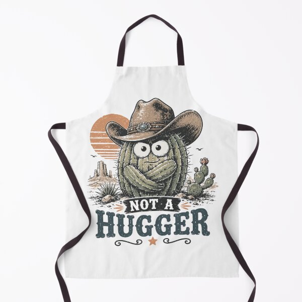 Item preview, Not a Hugger Funny Cactus Cowboy Western Desert designed and sold by Merchrise.