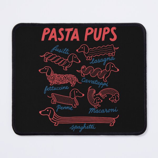 Item preview, Pasta Pups Dachshund Dog Lover Italian Food Fusilli Lasagna Cavatappi Fettuccine Penne Macaroni Spaghetti designed and sold by BrockmeyeSB.
