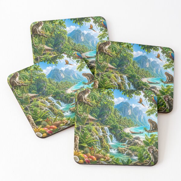 Item preview, jungle life monkeys designed and sold by Looplk.