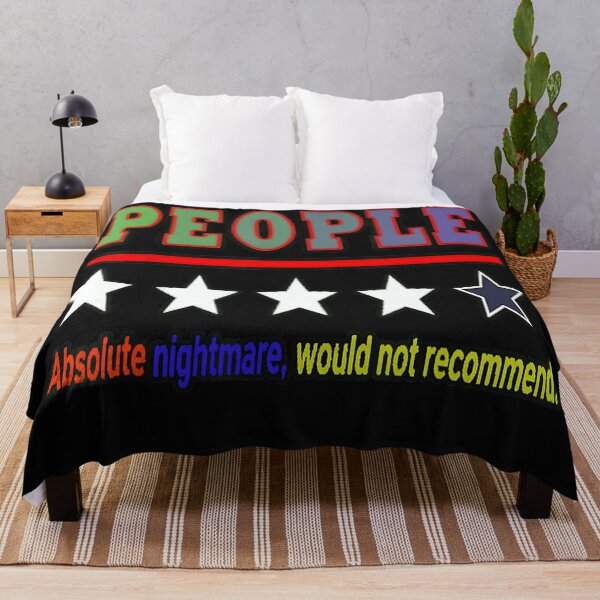 Item preview, People Absolute Nightmare, Would Not Recommend. Introvert Misanthrope Sarcastic Humor designed and sold by BrockmeyeSB.