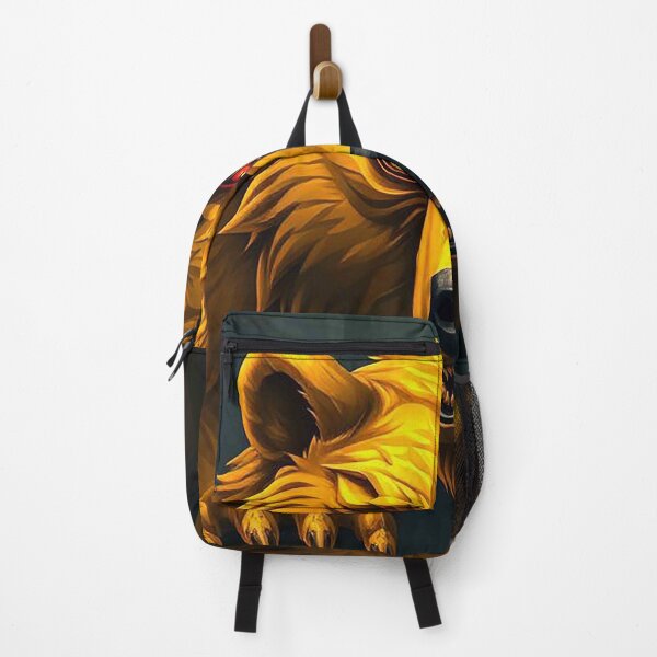 Item preview, Fierce Golden Bear with Glowing Red Eyes – Powerful Dark Fantasy Portrait designed and sold by MFMart.