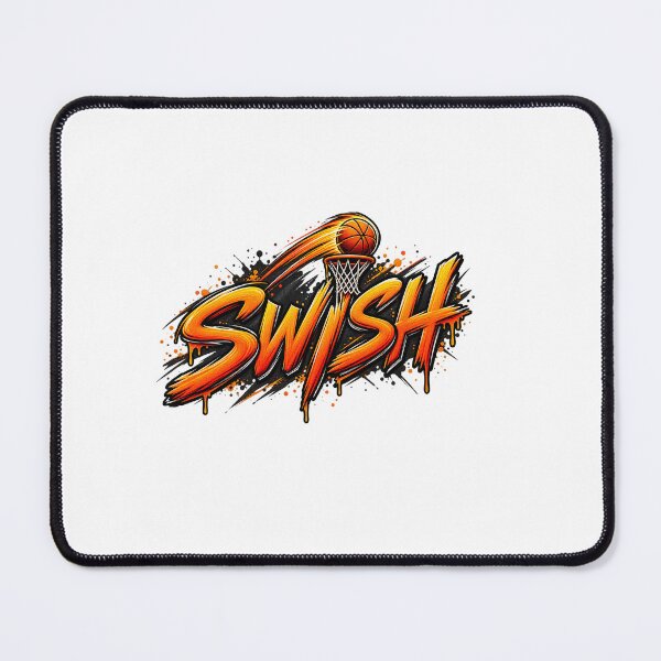 Item preview, Swish - Basketball Typography Art designed and sold by GameTime-Gear.
