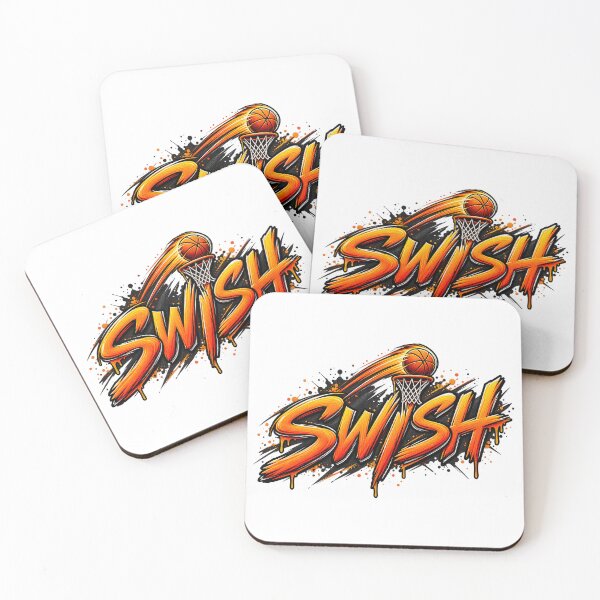 Item preview, Swish - Basketball Typography Art designed and sold by GameTime-Gear.