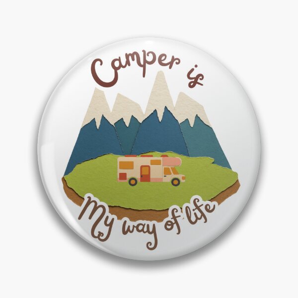 Item preview, Camper park in a wild mountain designed and sold by ValeGraficArte.