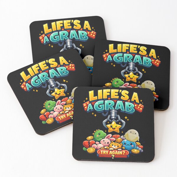 Item preview, Cute Claw Machine - Life's a Grab Funny Arcade designed and sold by SidTastic .