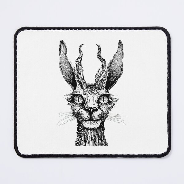 Item preview, Hollow Hare Spooky Gothic Horned Jackalope Graphic designed and sold by Blackthorn-ink.