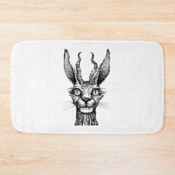 Item preview, Hollow Hare Spooky Gothic Horned Jackalope Graphic designed and sold by Blackthorn-ink.