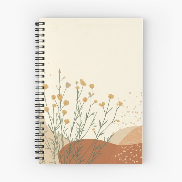Item preview, Minimalist Wildflower Meadow Abstract Terracotta and Mustard designed and sold by Zaramodo.