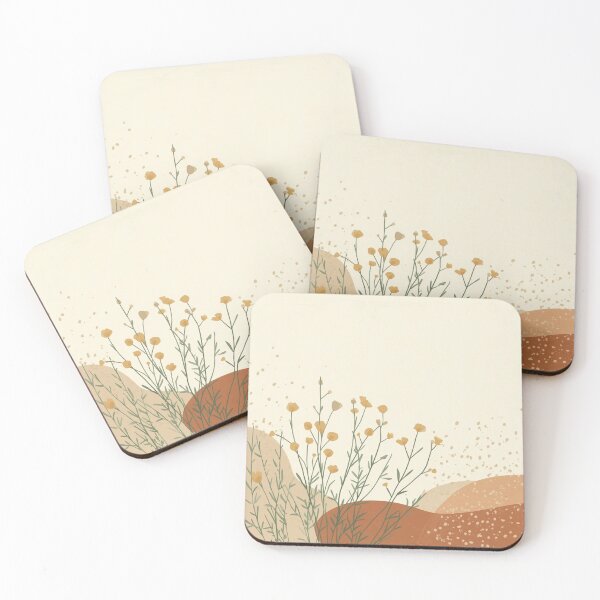 Item preview, Minimalist Wildflower Meadow Abstract Terracotta and Mustard designed and sold by Zaramodo.