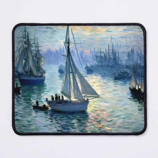 Item preview, Sunrise, the Sea: A Luminous Impressionist Seascape of Golden Morning Light designed and sold by artdesignsnow.