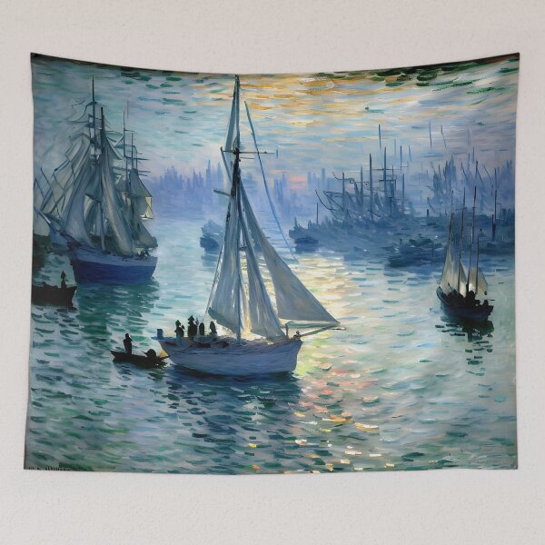 Item preview, Sunrise, the Sea: A Luminous Impressionist Seascape of Golden Morning Light designed and sold by artdesignsnow.