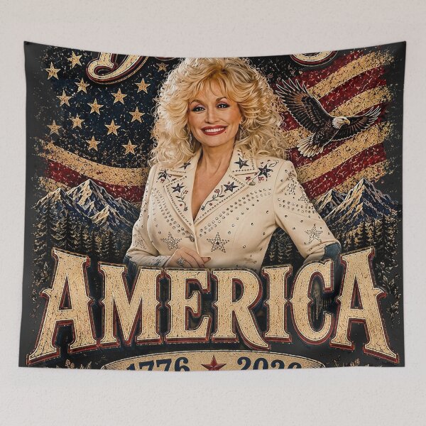 Item preview, Dolly Parton America 250 tribute Shirt – 1776 2026 Patriotic Cowgirl designed and sold by rygenr8.