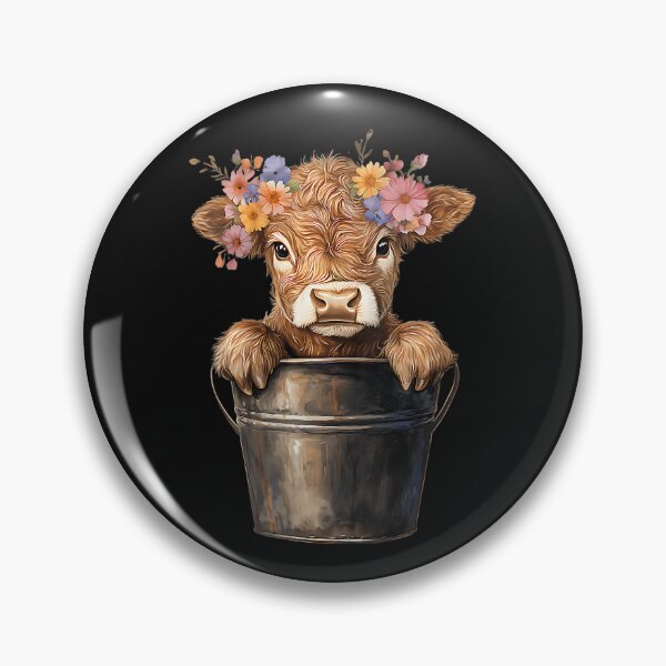 Item preview, Cute Baby Calf Flower Crown Farm Animal designed and sold by BrockmeyeSB.