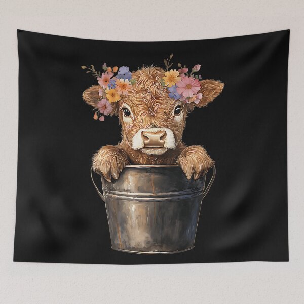 Item preview, Cute Baby Calf Flower Crown Farm Animal designed and sold by BrockmeyeSB.