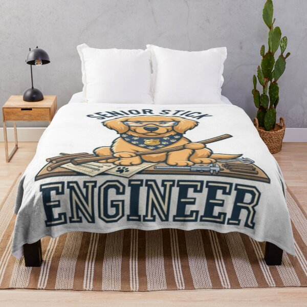 Item preview, Senior Stick Engineer – Funny Golden Retriever Dog Lover Design designed and sold by ClaussShop.