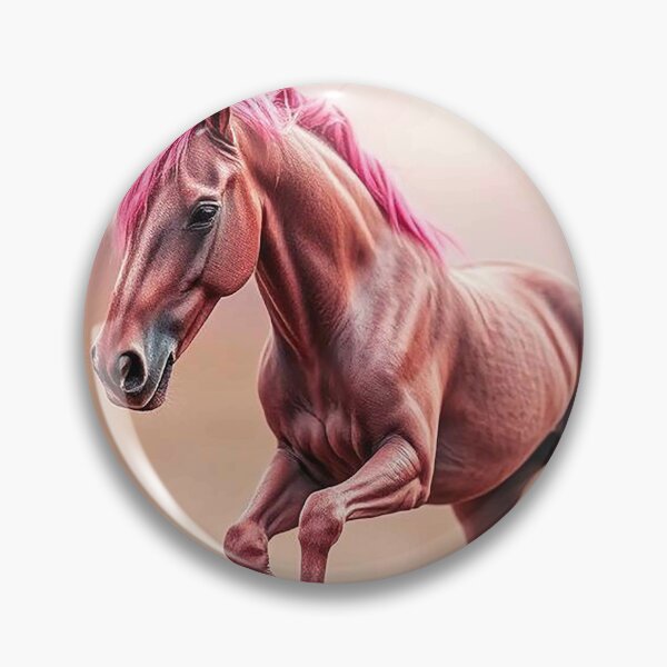 Item preview, Elegant Chestnut Horse with Vibrant Pink Mane – Fantasy Galloping Portrait designed and sold by MFMart.